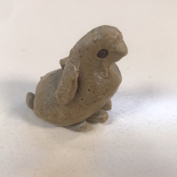 Handmade Miniature Clay Rabbit - Picture 2 of 4